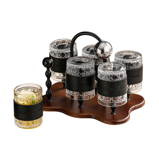 漫时光法式星球杯子套装家用客厅待客玻璃水杯一整套轻奢高级感