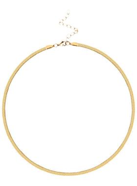 双层叠戴蛇骨链项链女