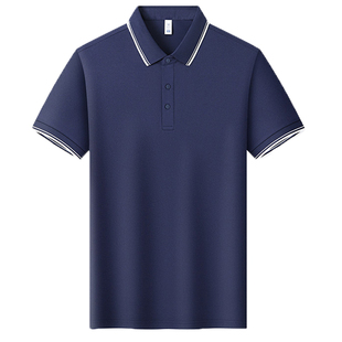 翻领短袖POLO衫男士夏季工作服T恤团体服广告衫工装定制印字logo
