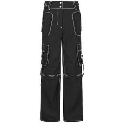 TrueReligion2024秋冬新品女士阔腿工装潮休闲裤子