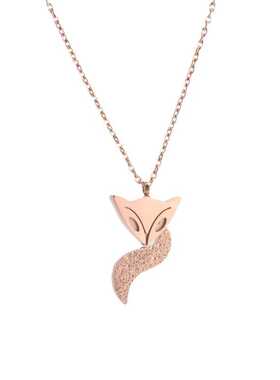 钛钢不掉色爆款小狐狸项链女