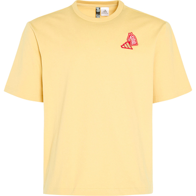 Adidas/阿迪达斯正品2025男女运动圆领套头宽松休闲短袖KQ5099