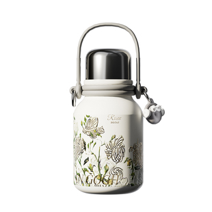 bigcar梵高纯钛保温壶户外保温杯茶水分离大容量水杯便携水壶钛杯