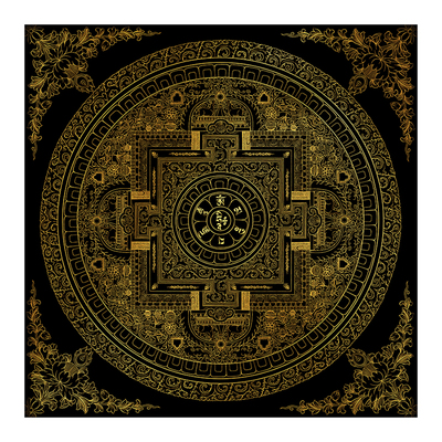 六字真言坛城描金diy手绘静心