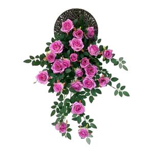 仿真玫瑰壁挂花吊兰花假花挂壁