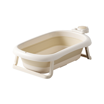 英氏婴儿洗澡盆宝宝浴盆可折叠幼儿坐躺大号浴桶家用新生儿童用品