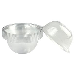 一次性碗塑料水晶碗家用食品级耐高低温火锅餐具透明硬质航空饭碗