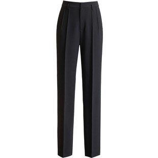 夏莫卡黑色西装裤女高腰锥形休闲裤显瘦直筒裤长裤窄版阔腿裤6533