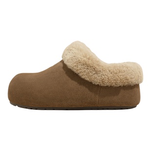 小土豆雪地靴女2025新款冬厚底鞋子保暖增高一脚蹬毛毛鞋加绒棉鞋