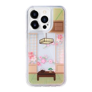 壳空间原创樱吹雪闪粉流沙手机壳个性适用苹果17/16iPhone15promax外壳樱花飘片新款14promax小众高级感防摔