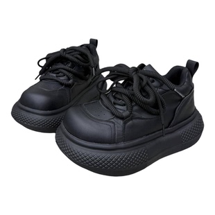 巨好看大头小胖丁加绒老爹鞋女增高小众今年爆款保暖松糕棉板鞋潮