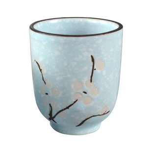 日式茶杯杯具手绘水杯简约杯子陶瓷杯樱花杯冷水杯古朴创意随手杯