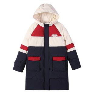 初高中学生羽绒服女冬季青少年少女韩版加厚外套中长款白鸭羽绒袄