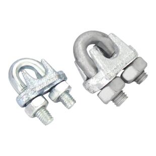 国标镀锌钢丝绳夹头锁扣卡头卡扣U型夹钢丝夹轧头线夹u形固定接头