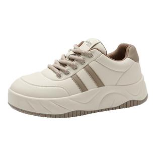 大东官方厚底休闲鞋女款2025新款冬季增高休闲鞋爆款小白鞋面包鞋