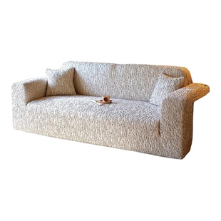 雪尼尔条纹沙发套全包防猫抓组合沙发罩地中海风组合沙发保护套罩