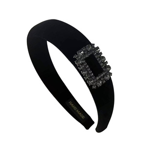 精致真丝方钻~高颅顶发箍女外出洗脸简约发卡韩国头箍发饰头饰