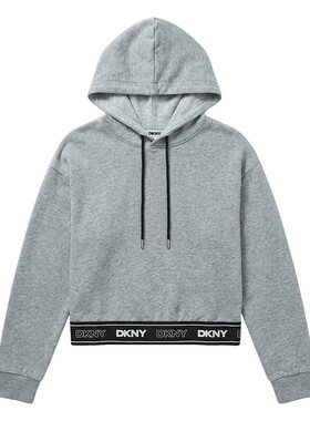 100%棉印花设计短款连帽卫衣