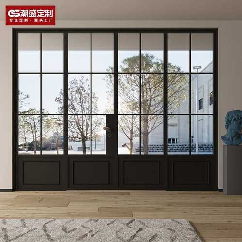 定制60系列法式复古上海老钢门断桥铝合金四扇对开阳台书房双开门
