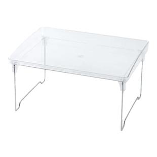 ins风亚克力折叠置物架办公室桌面多层透明收纳架子宿舍桌上双层