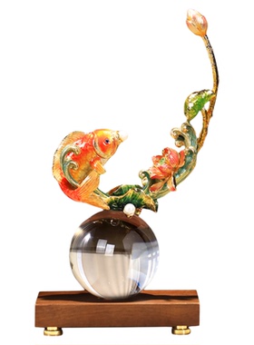 桌面装饰招财锦鲤摆件