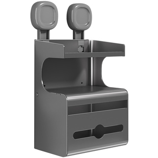 卫生间吸盘纸巾盒浴室置物架免打孔厕所抽纸厕纸放置洗手间卷纸架