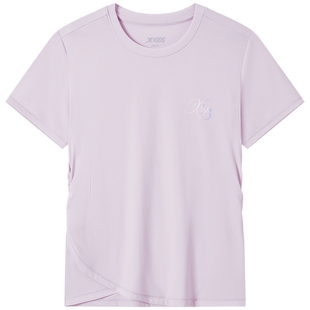 特步童装女童舞蹈短袖T恤儿童速干夏装夏季新款大童冰丝短T上衣服