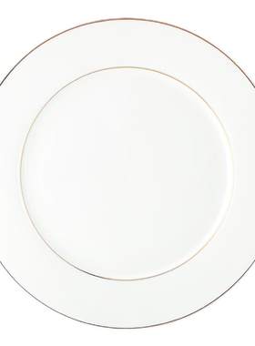 金边陶瓷大盘子牛排盘家用菜盘平盘纯色餐厅摆盘西餐盘大盘鸡专用