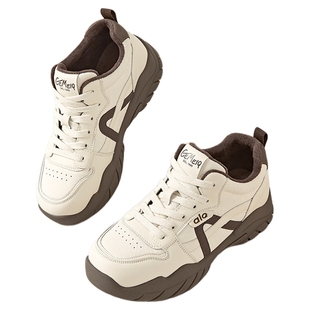 戈美其厚底老爹鞋加绒百搭休闲运动鞋德训鞋爆款板鞋保暖小白鞋女