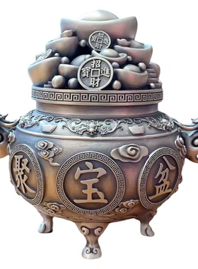 一品银匠足银999聚宝盆摆件