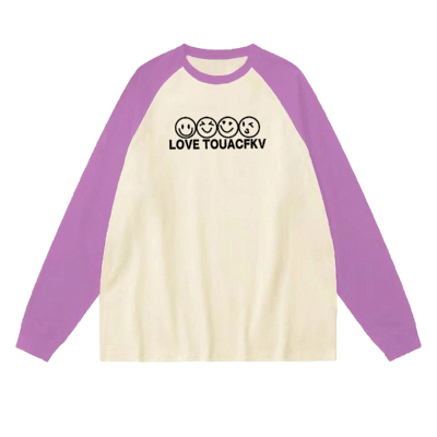 女童纯棉插肩长袖T恤春秋新款