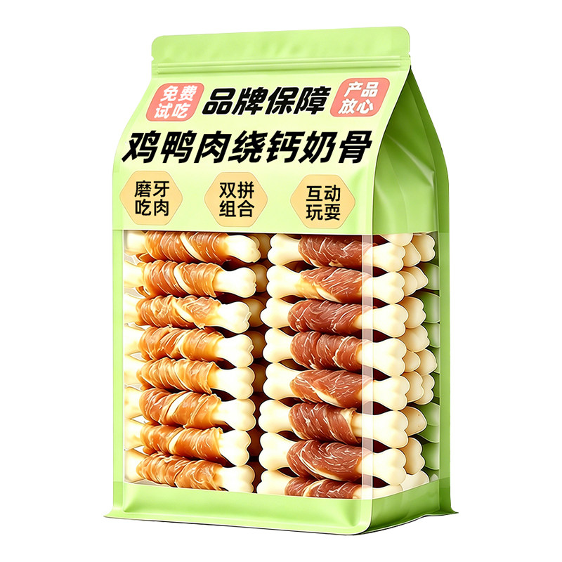 鸡鸭肉绕钙奶骨小宠必备