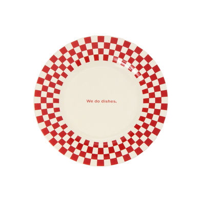 FISHS EDDY餐用托盘2025新款日式简约家用复古格纹圆形餐盘994011