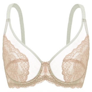 遐【倾城之恋】大胸显小全罩杯文胸微聚拢大码显瘦薄款内衣女夏