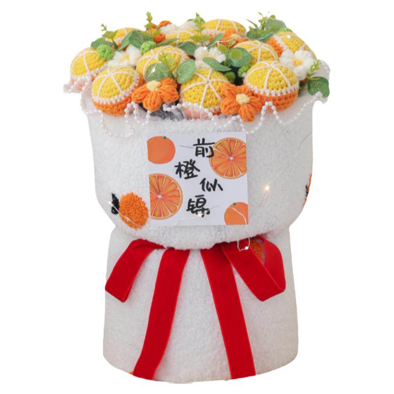 向日葵针织花束成品毕业季礼物