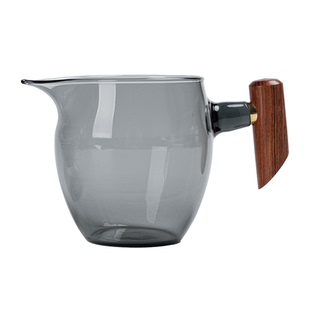 2026烟灰色玻璃公道杯高硼硅加厚耐热分茶器高档茶漏滤茶海匀茶器