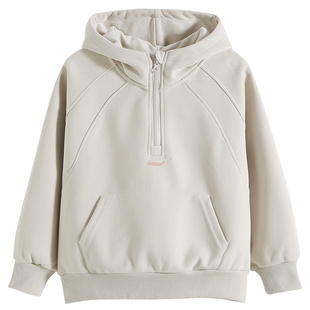 女童卫衣2026春装新款中大童春秋洋气连帽上衣儿童秋冬装加绒加厚