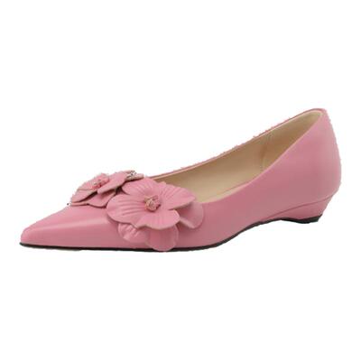 花朵单鞋低帮鞋低跟浅口
