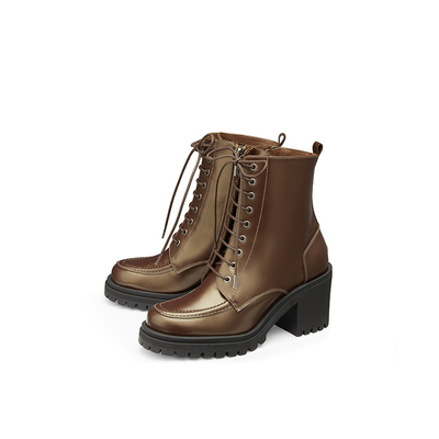 patricia西班牙复古粗跟时装靴