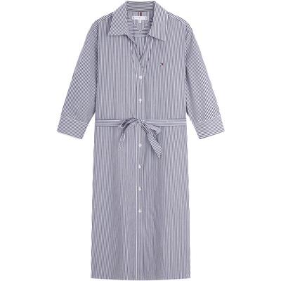 Tommy女装纯棉V领收腰衬衫裙