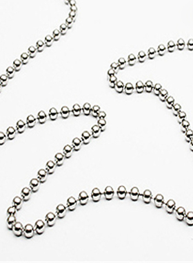 925纯银珠仔项链女3mm圆珠链礼物