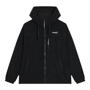 特步情侣加绒外套2026秋冬季新款男女同款保暖风衣户外运动夹克服