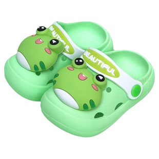 2026夏季超火小宝宝包头洞洞鞋防滑透气拖鞋青蛙卡通幼儿凉鞋小孩