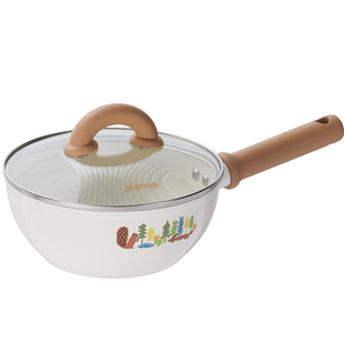 苏泊尔陶瓷不粘锅一人食家用婴幼儿多功能辅食蒸煮煎炒一体小奶锅