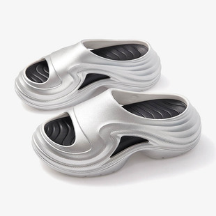 镭射凉拖鞋女夏季高级感室内居家居防滑时尚潮流增高厚底拖鞋外穿