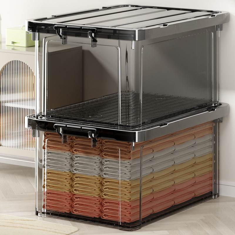 透明收纳箱家用装衣服批发储物箱塑料大容量超大整理盒零食玩具子