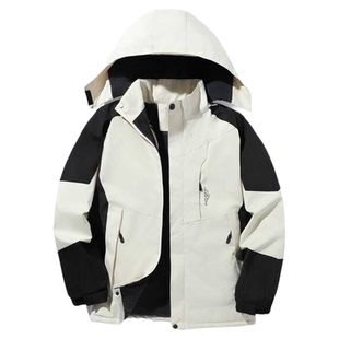 加绒加厚男士棉衣冬季冲锋衣外套防风防水保暖棉袄休闲宽松男棉服