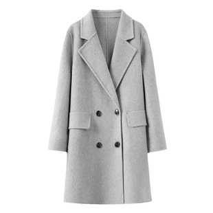 2025秋冬新款双面羊绒大衣女高端韩版小个子羊毛呢子外套赫本风