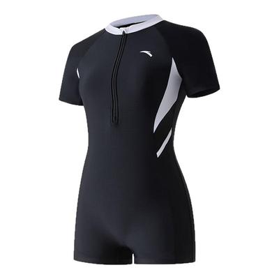 安踏连体平角泳衣女显瘦遮肉提臀防晒亲肤透气游泳训练连体泳衣