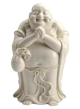 戴玉堂陶瓷摆件《恭喜发财乾坤袋弥勒佛》林建平弥勒佛像工艺品